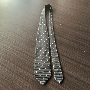 Giorgio Armani Cravatte grey/black stripes & diamond shapes